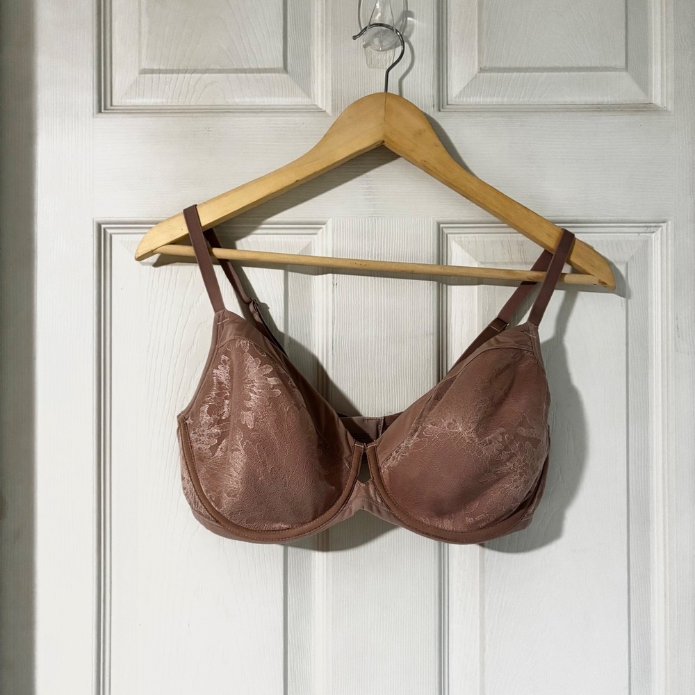Soma Lightest Lift Perfect Coverage Bra 38DD Mauve Lace Underwire Minimizer